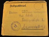Feldpostbrief über Schützengräben von Fritz Scholl an seine Schwester