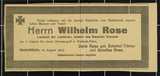 Persönliche Dokumente von Wilhelm Rose