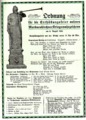 Enthüllungsfeier Markneukirchner Kriegswahrzeichen 1916