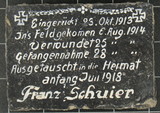 Kriegsandenken an Franz Schuier