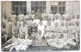 Feldpostkarte mit Gruppenfoto Reserve-Lazarett