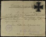 Eisernes Kreuz II. Klasse vom Oberjäger Ernst Hünnebeck